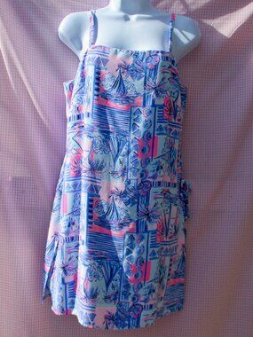 Lilly Pulitzer "Sahar" Romper in Yeah Buoy Whisper Blue sz 4